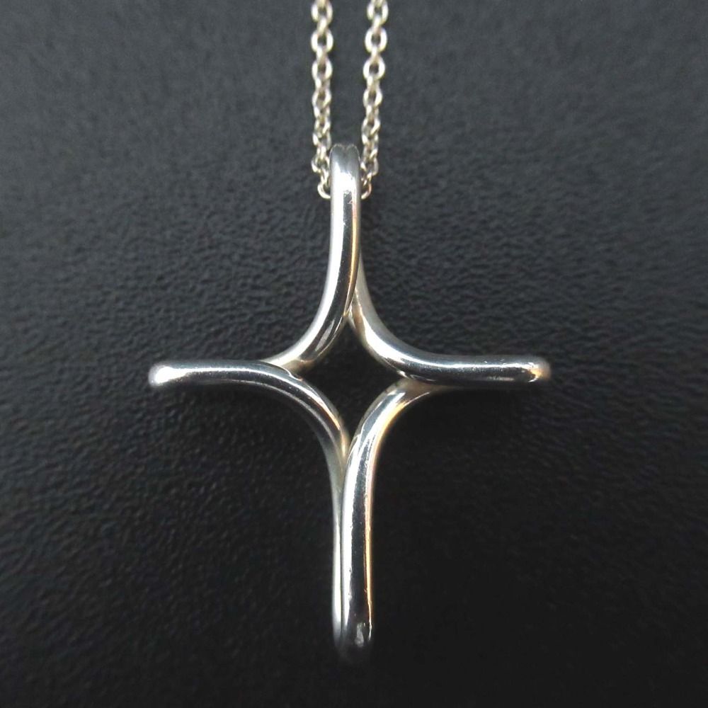 美品 Tiffany&Co ティファニー エルサペレッティ インフィニティクロス ネックレス ペンダント 925SV シルバー レディース 古着  USED
