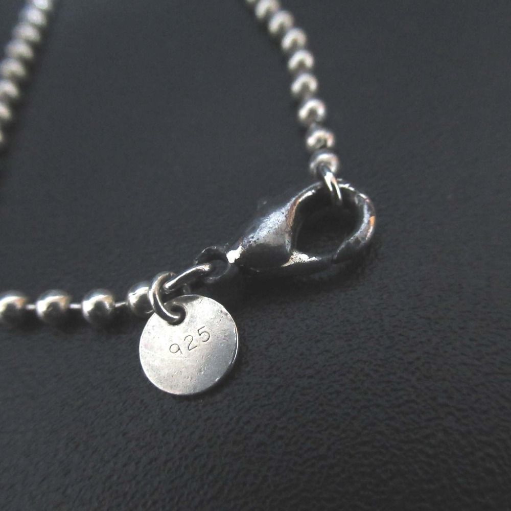 美品 Tiffany&Co ティファニー ドックタグ ボールチェーン ロング