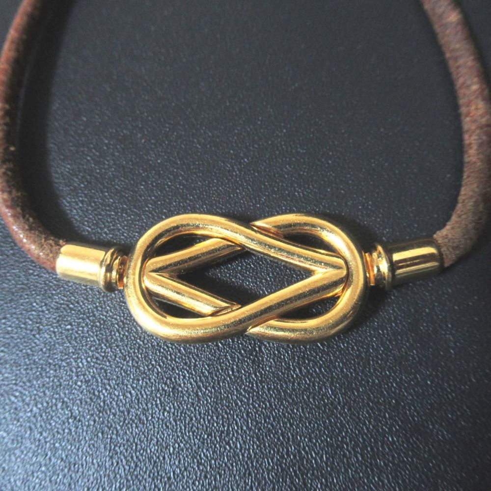 美品 HERMES エルメス ジャンボチョーカー 2連 ブレスレット ブラウン