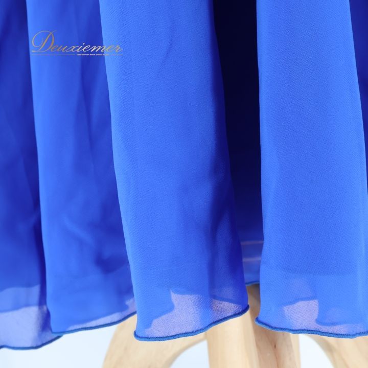 社交ダンス 衣装 チャコット Chacott ワンピース ドレス 青 レース