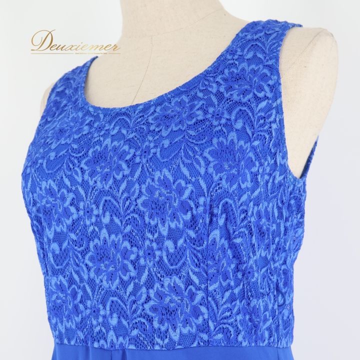 社交ダンス 衣装 チャコット Chacott ワンピース ドレス 青 レース