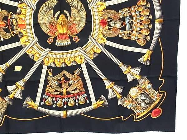 HERMES エルメス スカーフ カレ90 ブラック マルチカラー シルク100