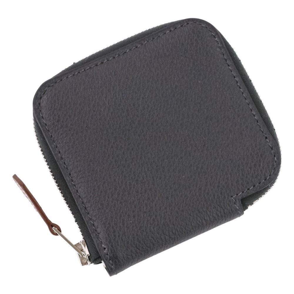 HERMES エルメス アザップミニ シルクイン ヴォーエプソン コインケース W刻印 製造 ブラック レディース 古着