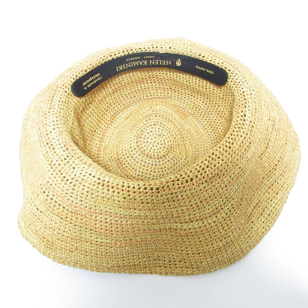 美品 HELEN KAMINSKI ヘレンカミンスキー ラフィアハット 帽子
