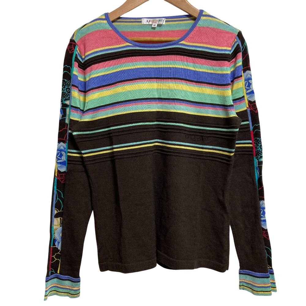 LEONARD SPORTS レオナールスポーツ ウールコート ニット 40 中古・古着通販】LEONARD SPORT (レオナール スポーツ) ニットコート