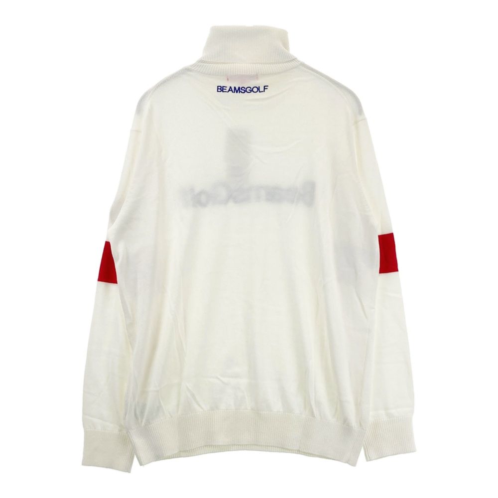 サイズ XL BEAMS GOLF ビームスゴルフ タートルネック ニットセーター ホワイト系 ゴルフウェア メンズ ストスト