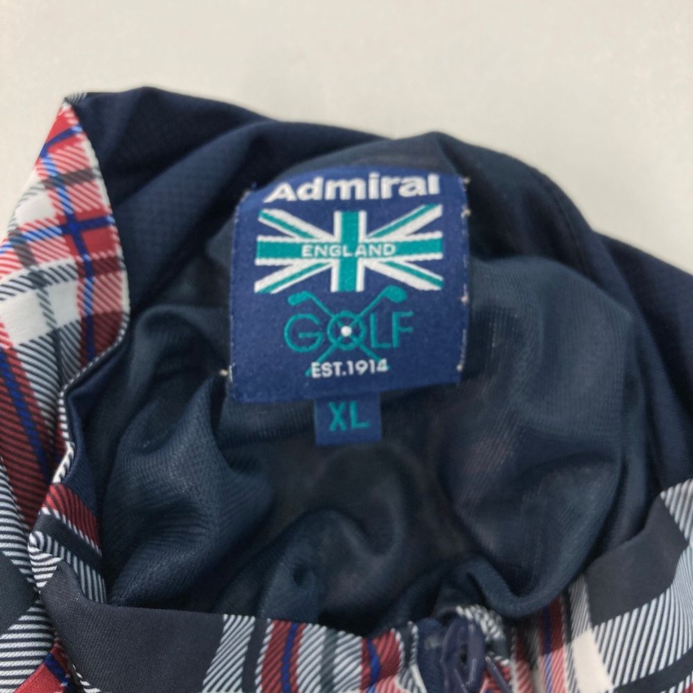 サイズ：XL ADMIRAL アドミラル 裏メッシュジップジャケット チェック