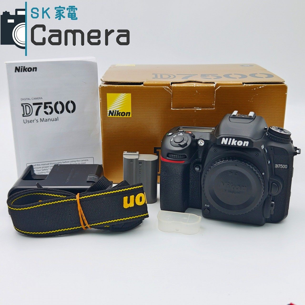Nikon D 7500 ボディ 箱 説明書 充電器付 ショット数約5500回 ニコン