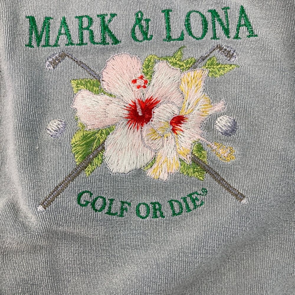 注文 サイズ：48 MARK&LONA マークアンドロナ 半袖ポロシャツ 花刺繍