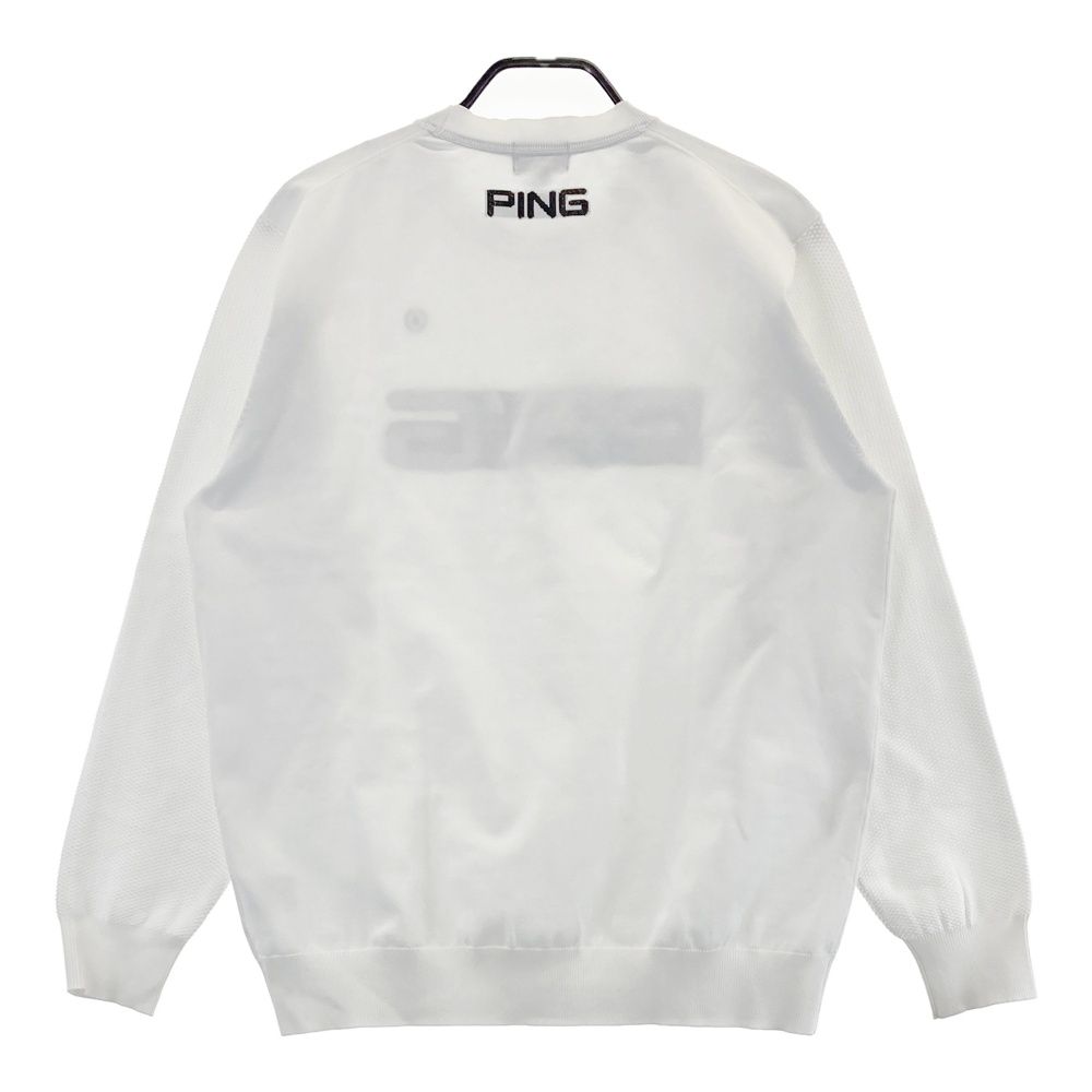 【新品・未開封】PING ゴルフセーター LLサイズ ホワイト メンズ サイズ：LL PING ピン ニットセーター ロゴ ホワイト系 [240101589264