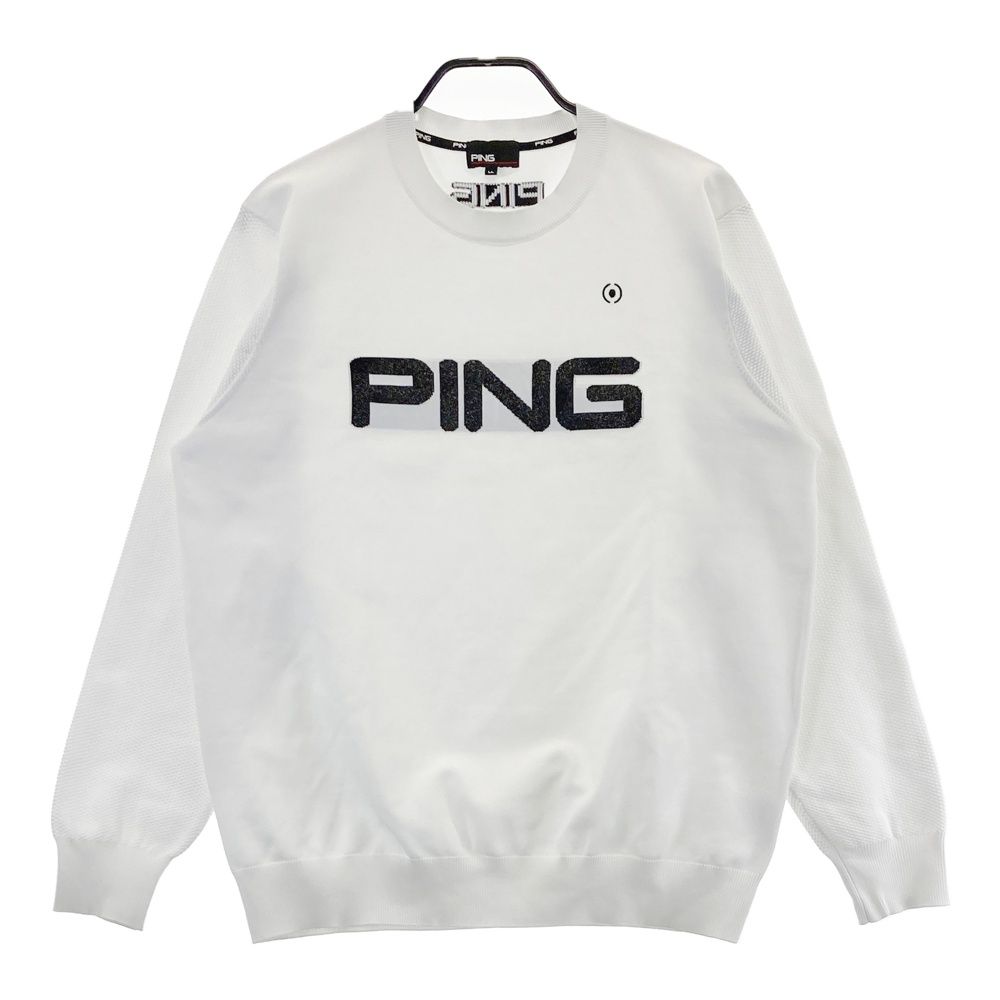 【新品・未開封】PING ゴルフセーター LLサイズ ホワイト メンズ サイズ：LL PING ピン ニットセーター ロゴ ホワイト系 [240101589264