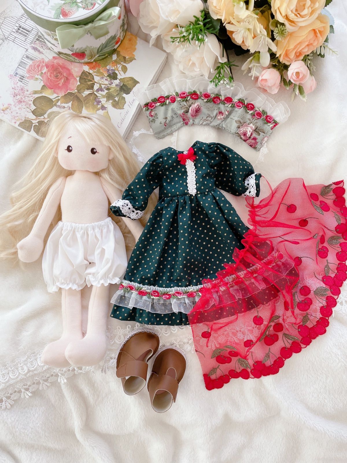 着せ替え布人形 ハンドメイドドール 手作り人形 布人形 ドール