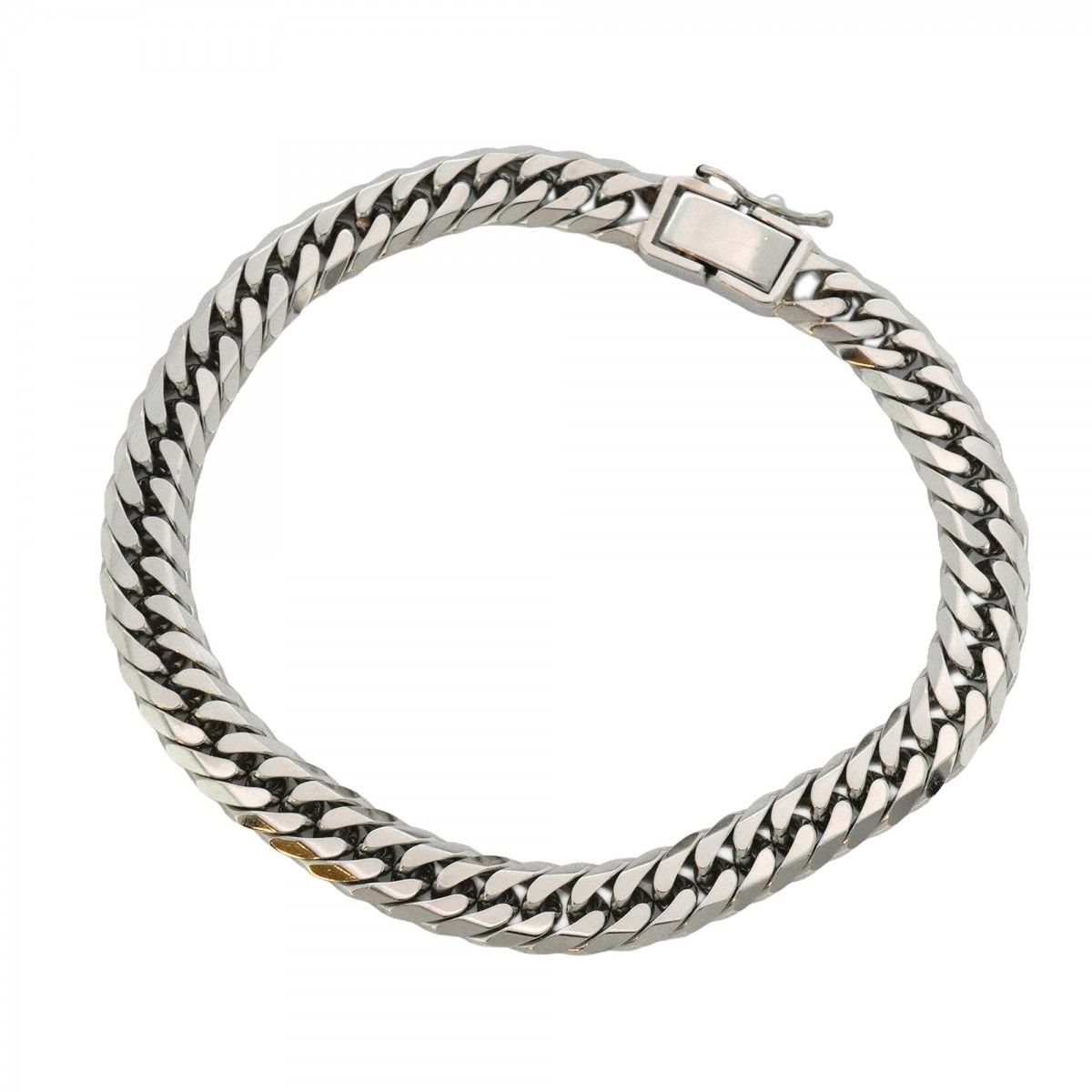 5 kho 080 喜平 ブレスレット Pt 850 プラチナ 6面 ダブル 18.6 cm 30 g キヘイ メンズ レディース ユニセックス