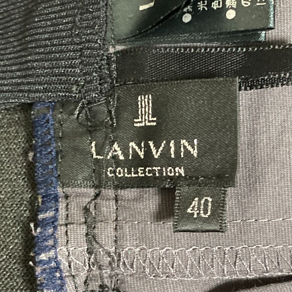 美品 LANVIN COLLECTION ランバンコレクション コードレース ワイド