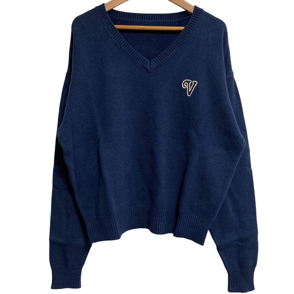美品 24AW Spick&Span スピックアンドスパン V刺繍 Vネックニット