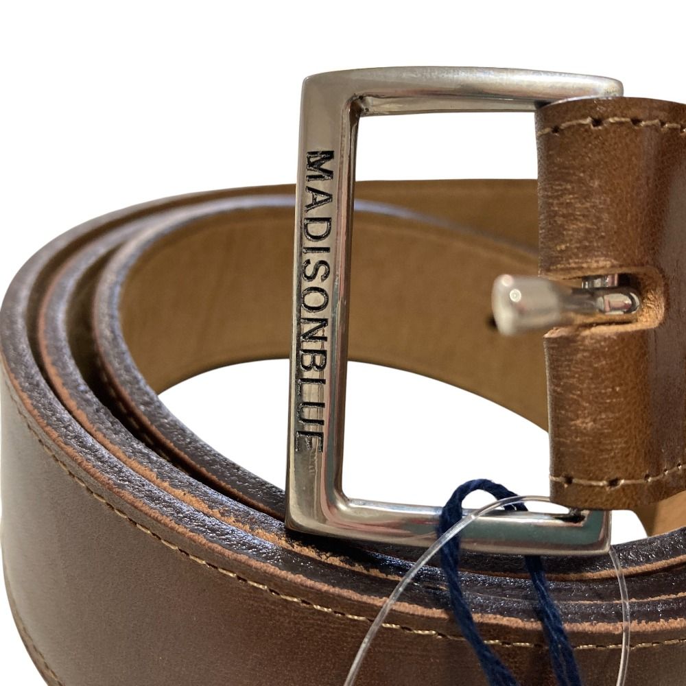 23 SS MADISON BLUE マディソンブルー レザーベルト ブラウン レディース 古着