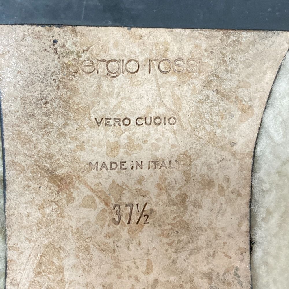 美品 sergio rossi セルジオロッシ sr1 フラット スリッパ ムートン