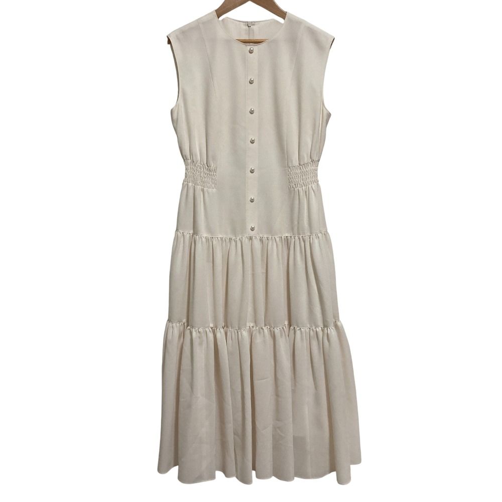 良品 Rene ルネ パールボタン ノースリーブ ティアードフレア