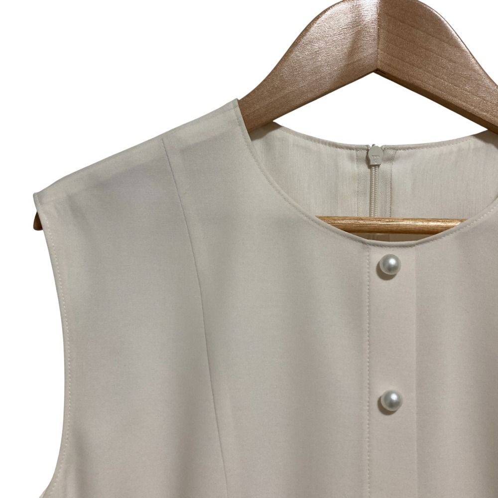 良品 Rene ルネ パールボタン ノースリーブ ティアードフレア