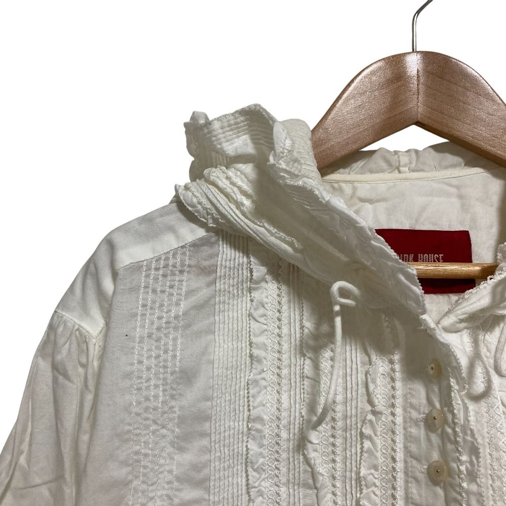 良品 PINK HOUSE ピンクハウス ピコフリル フーディーシャツ ブラウス