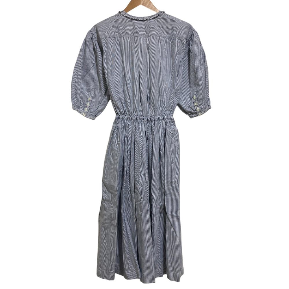 美品 21ss【ピンクハウス】ワンピース ストライプ ピコフリル リボン 切替 美品 PINK HOUSE ピンクハウス ピコフリル リボンデザイン ピン