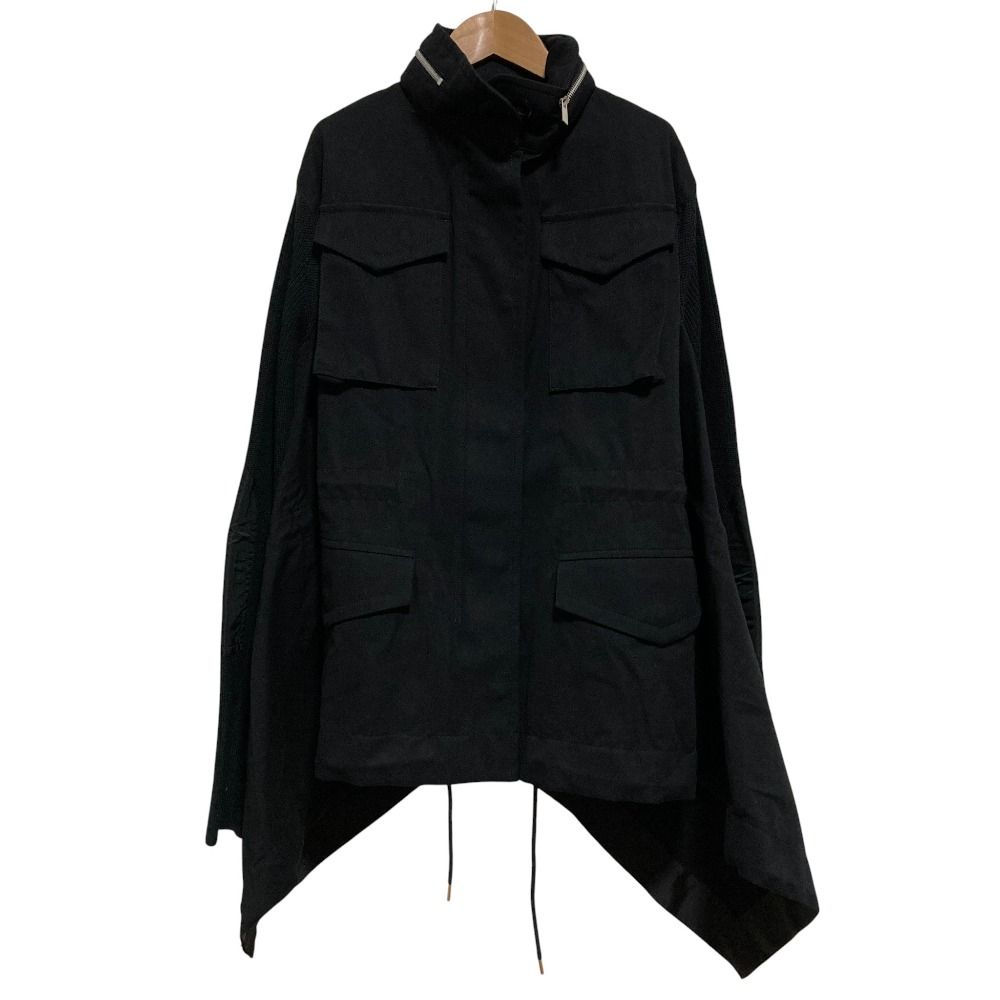 美品 sacai サカイ Fabric Combo Jacket ニットドッキング M-65タイプ