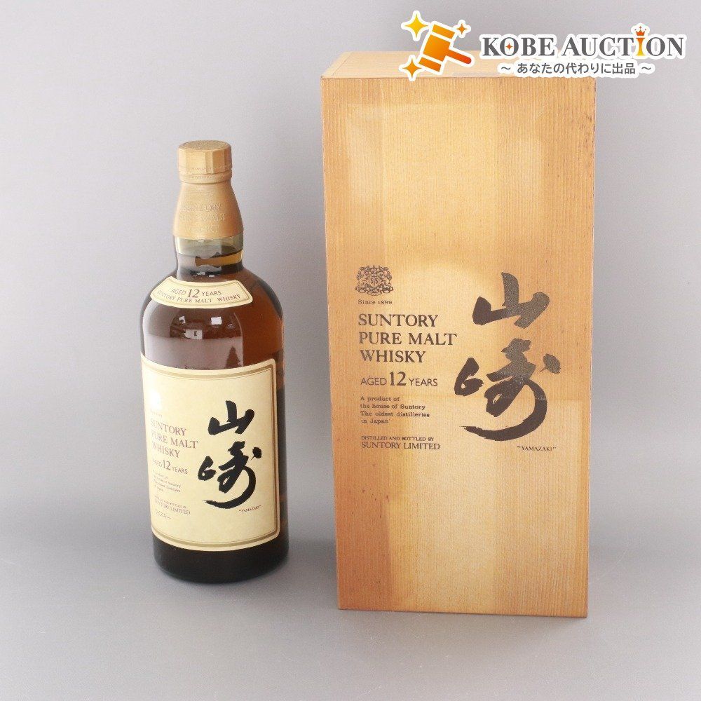 □ 酒 サントリー 山崎12年 ピュアモルト ウイスキー 750ml 43％ 木
