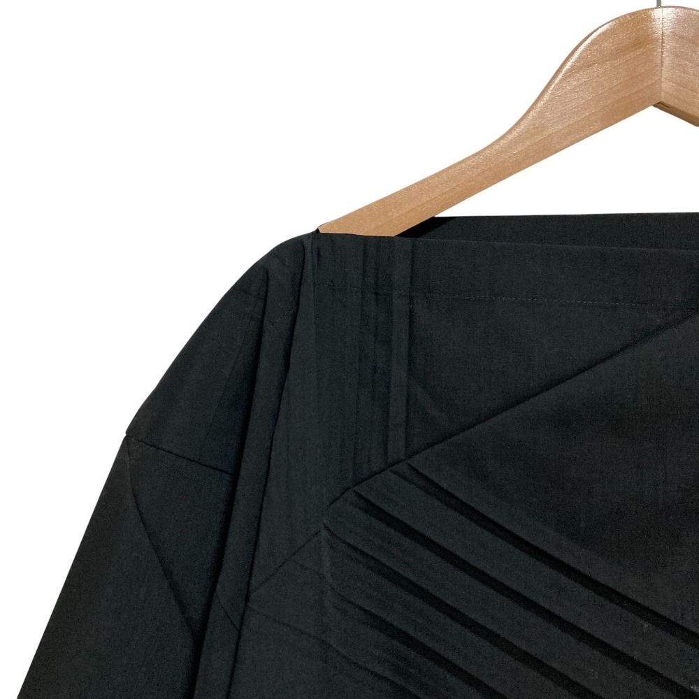 ISSEY MIYAKE イッセイミヤケ 1325 ハーフスリーブカットソー ブラウス SIZE 2 ブラック レディース 古着