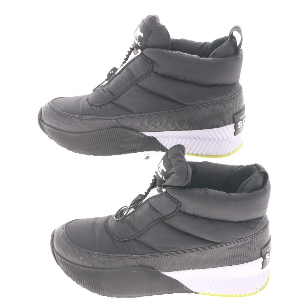 ソレル SOREL ブーツ アウトアンドアバウト3 4439 靴 パフィージップ スノーブーツ レディース 25 cm ブラック