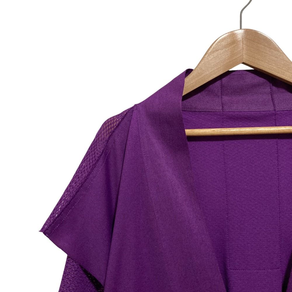 ISSEY MIYAKE イッセイミヤケ 1325 メッシュスリーブ カシュクールコート size 3 パープル レディース 古着