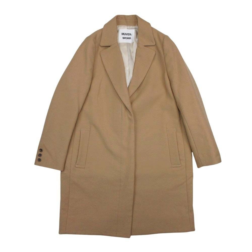 美品 MUVEIL WORK ミュベールワーク シングルブレスト チェスター