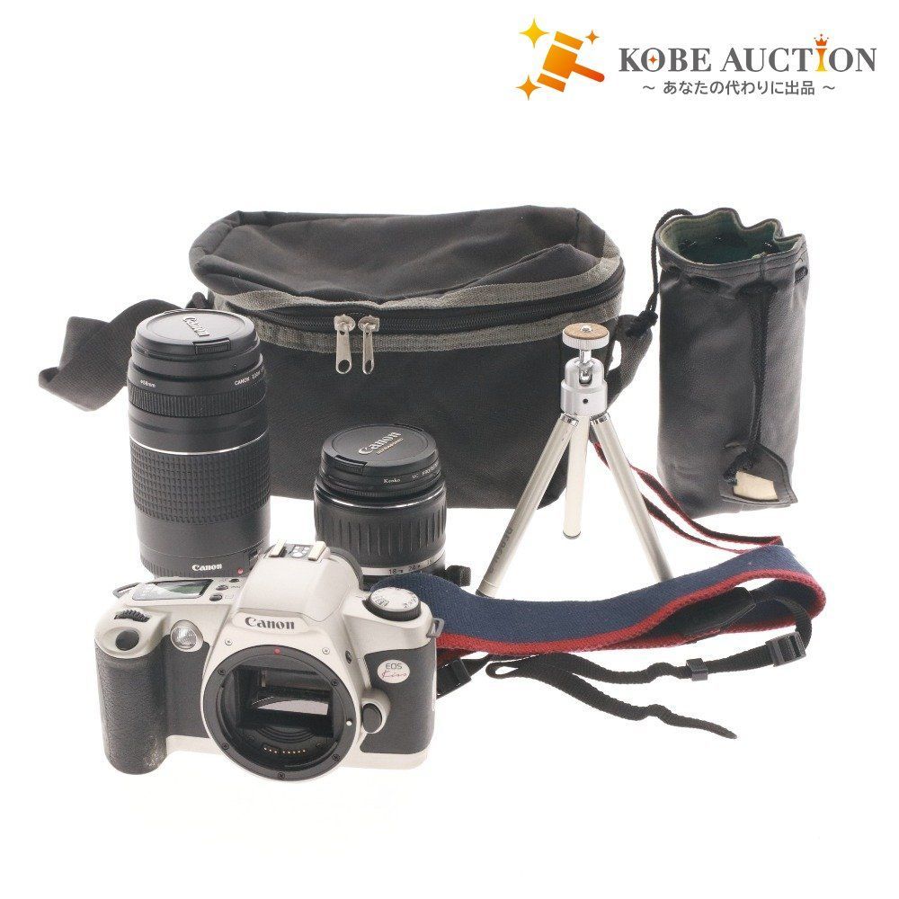 キヤノン カメラ レンズ 3点セット EOS Kiss フィルムカメラ CANON ZOOM LENS EF 75 300 1 4 5 6 等 付き