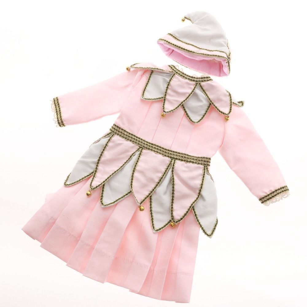 □ アンリドール ビスクドール ピエロドレス 帽子 衣装 服 人形 58cm用