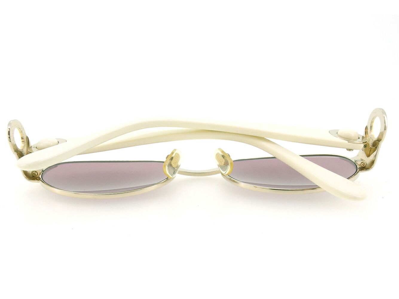 【BIGお買い物ラリー★30%OFFセール中】セリーヌ CELINE サングラスオーバル型 フルリム ピンク ゴールド ホワイト 白系 レディース 中古 最大30％OFF☆新春セール】セリーヌ CELINE サングラス オーバル型