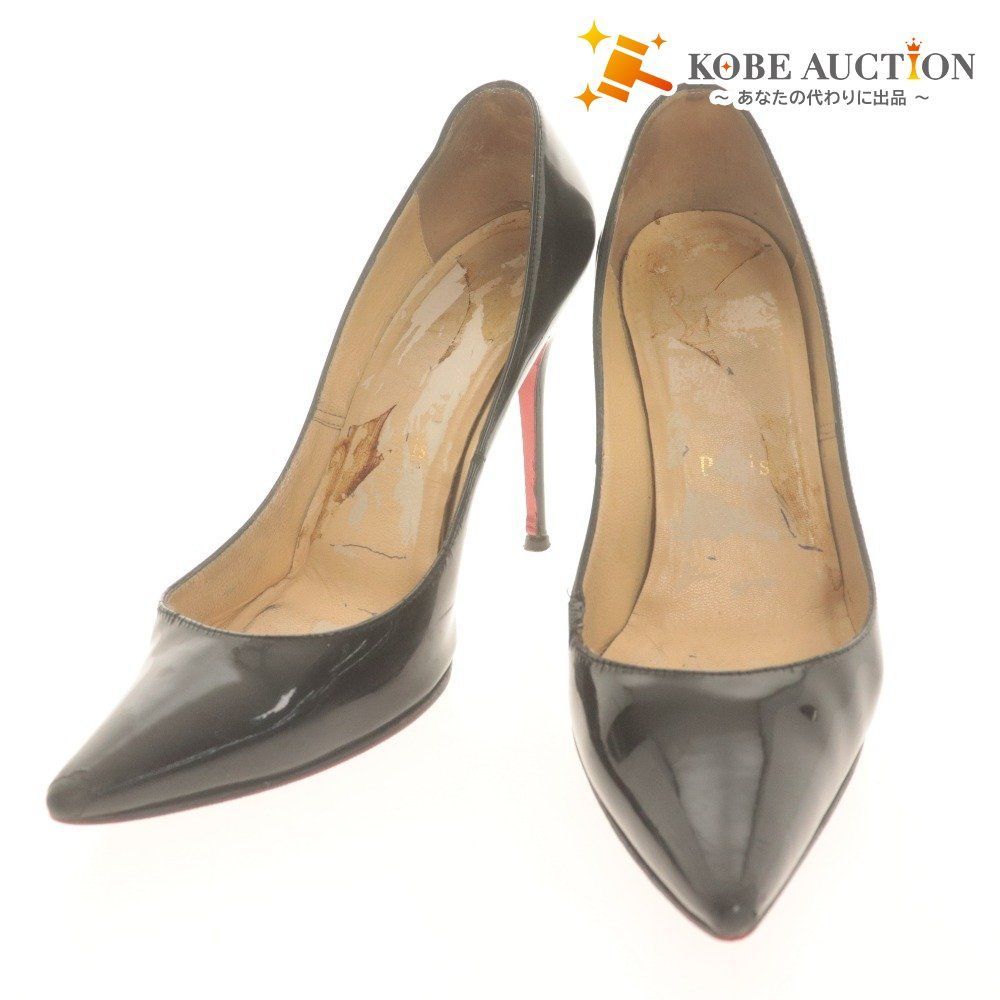 □ クリスチャンルブタン パンプス 靴 ケイト 100mm エナメル