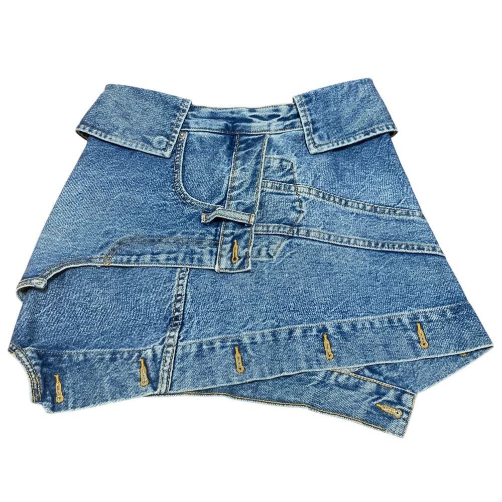 Alexander Wang アレキサンダーワン デコンストラクト デニムミニスカート サイズ24 ブルー レディース 古着