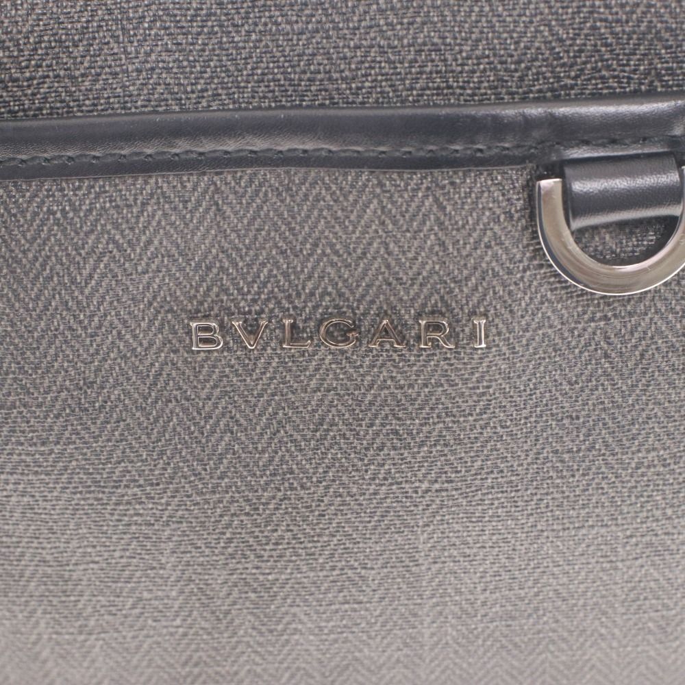 □ ブルガリ トートバッグ 鞄 ウィークエンド PVCキャンバス レザー