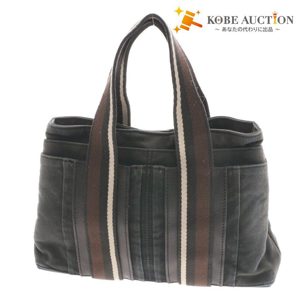エルメス トロカホリゾンタル PM ハンドバッグ トートバッグ キャンバス HERMES(エルメス)/トロカ・ホリゾンタルMM/キャンバス×ブルー×ネイビー