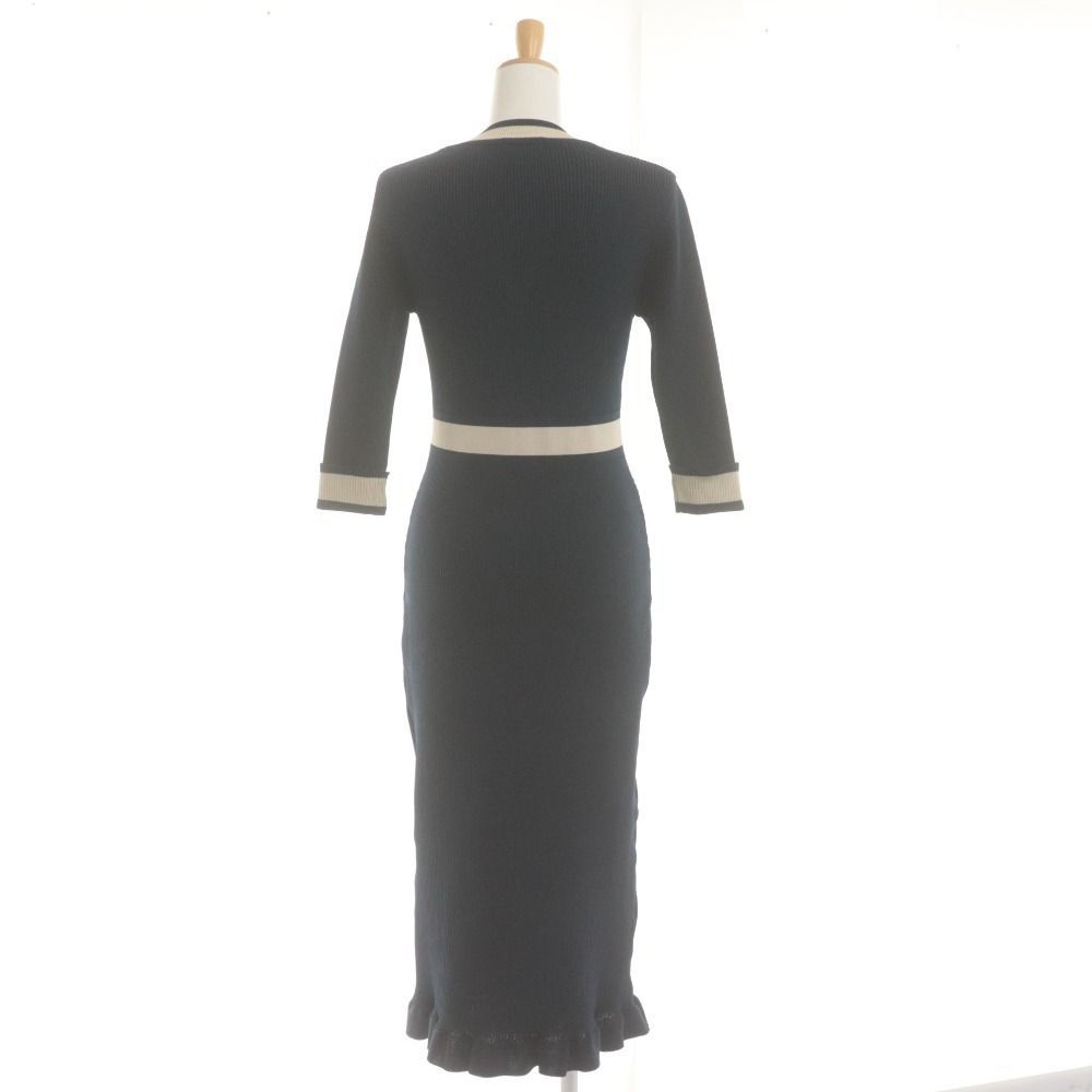 BARNEYS NEW YORK リブ編みロングワンピース □ BARNEYS NEWYORK バーニーズニューヨーク ロングワンピース ニット