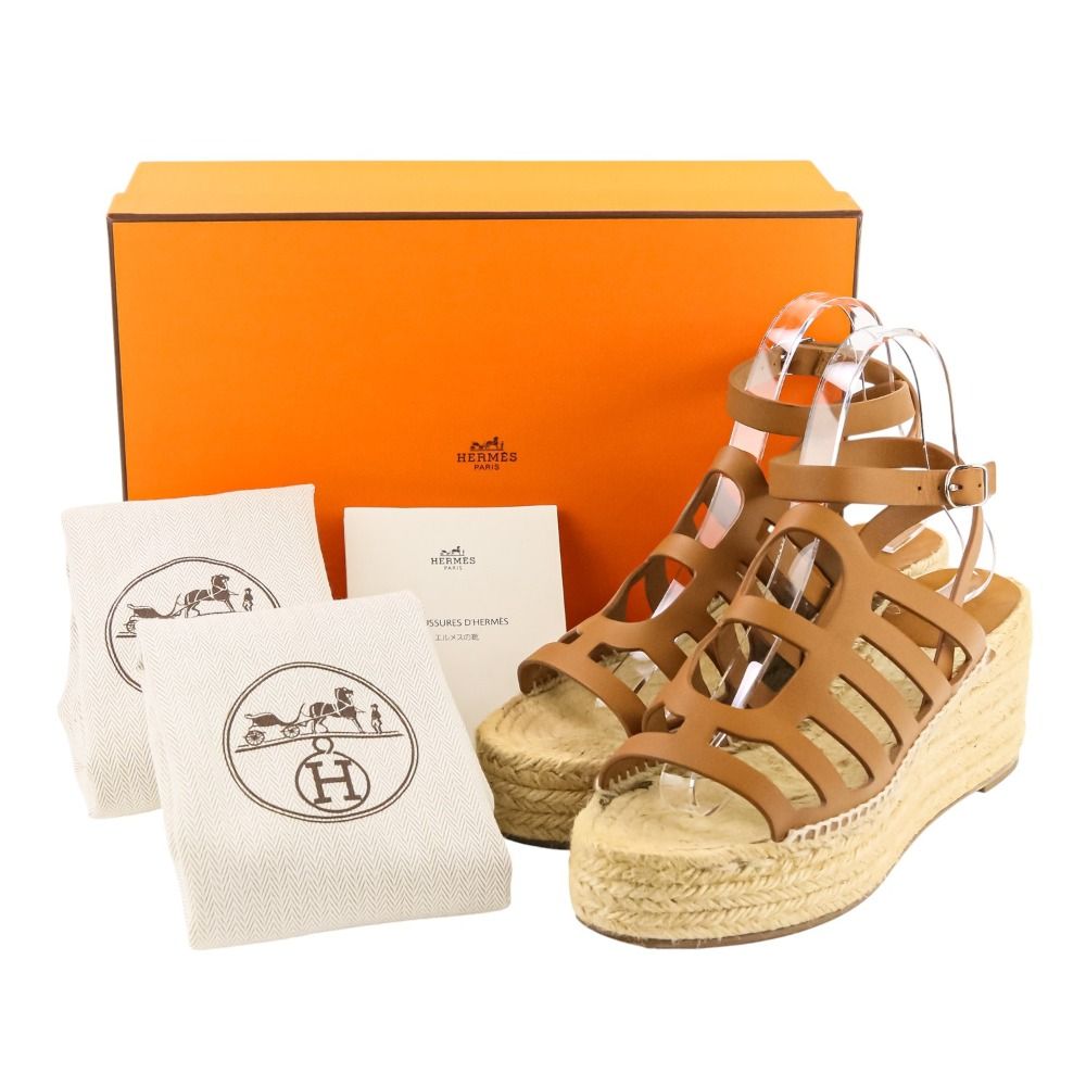 美品 HERMES エルメス カタリア エスパドリーユ サンダル サイズ38