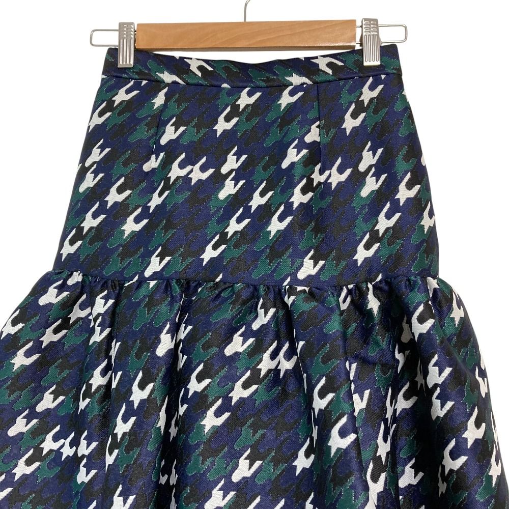 美品 23AW UN3D. アンスリード チドリジャカードスカート 522340804101