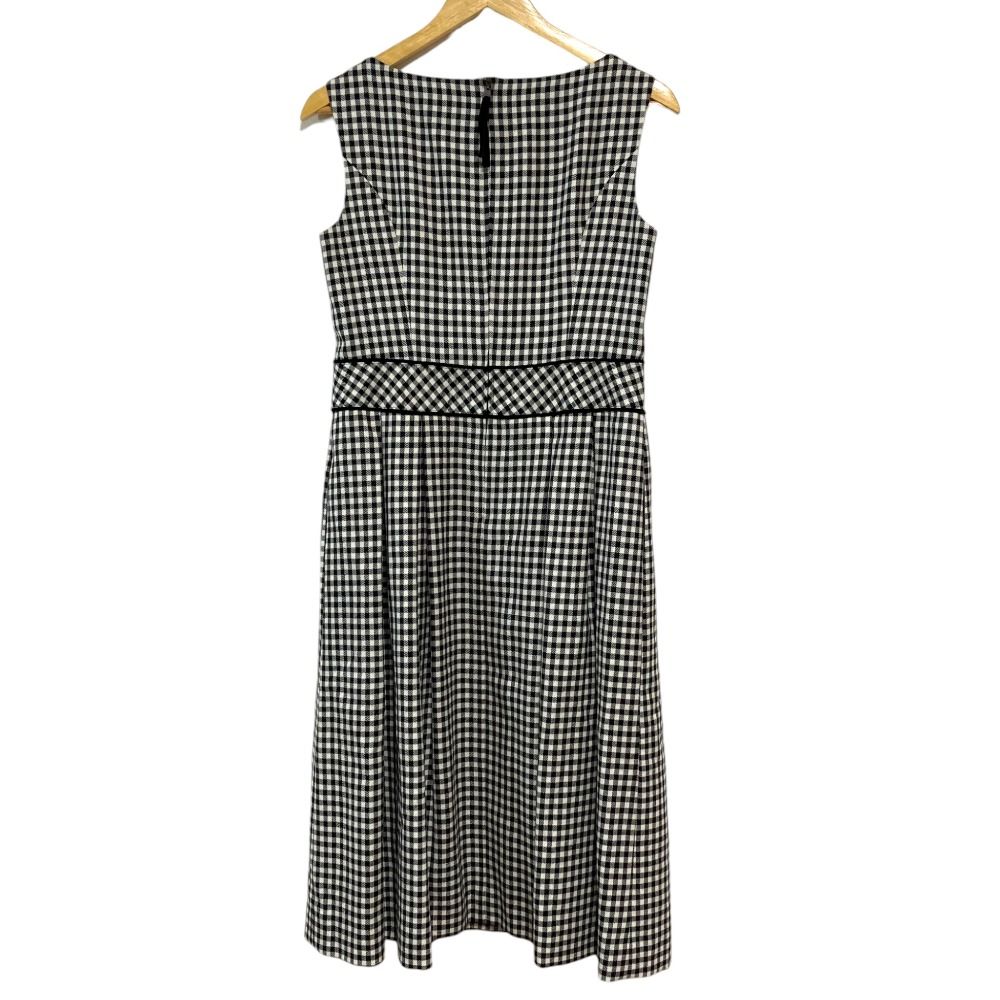 FOXEY フォクシー ドレスパレード ワンピース 43901 サイズ42 ブラック ホワイト レディース 古着