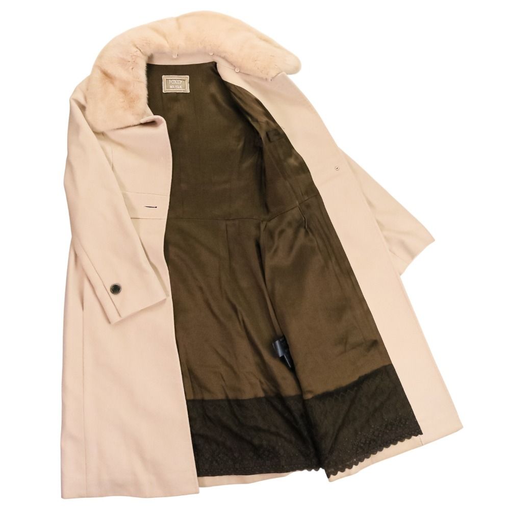 美品　フォクシー　スプリングコート　ベージュ　４０サイズ　クリーニング済み 美品 フォクシースプリングコート 美品 フォクシー スプリングコート