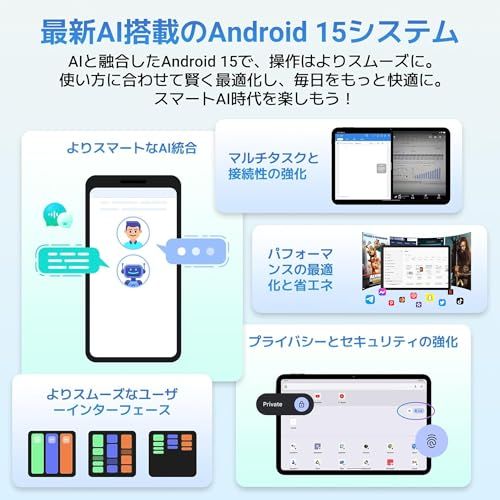  Android 15 タブレット10インチ 大画面 Bvlary X 95 タブレットケース付 16 GB 64 1 TB拡張 6000 mAh Type C充電 8コアCPU 4 G LTE 2 G＆5 WiFi BT 5 顔認識 無線投影 YouTubs Androidタブレット本体 タブレット