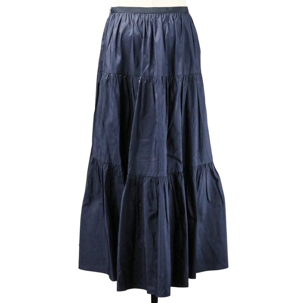 2023 フォクシー　プルメリア ロング　フレアスカート フォクシー シアーサーキュラ スカート ロング フレア 40 黒 40950