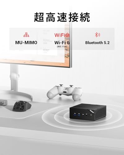  FIREBATミニ PC ゲーミング AMD Ryzen 6600 H Radeon 660 M GPU 4800 MHz DDR 5 PCIe SSD WiFi 6 BT 2 MU MIMO xLAN DP 0 4 K 160 Hz HDMI 1 USB s ミニPC デスクトップPC