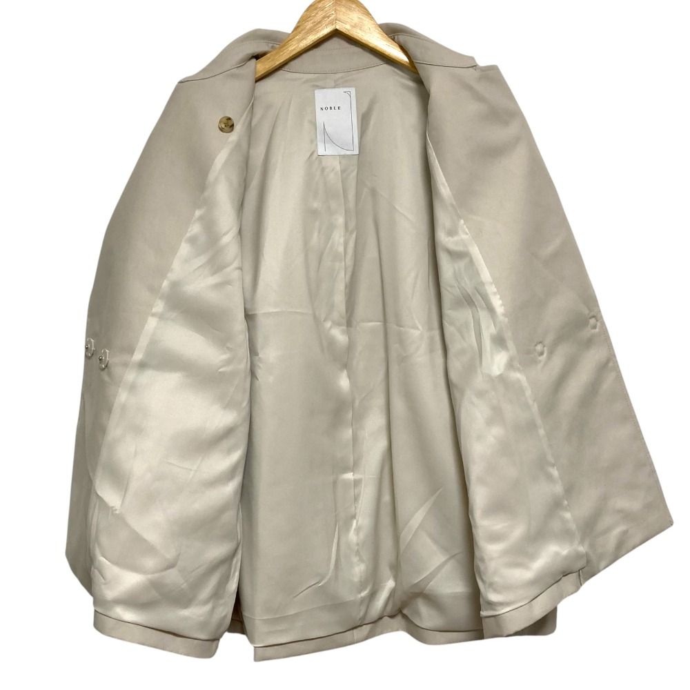 美品 25SS NOBLE ノーブル コットンダブルクロスハーフコート サイズ36