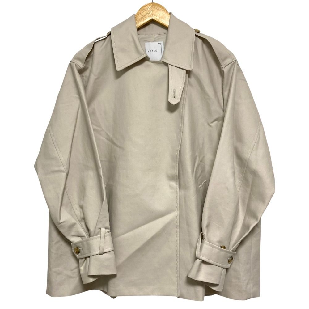 美品 25SS NOBLE ノーブル コットンダブルクロスハーフコート サイズ36