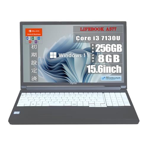 整備済み品 ノートパソコン A 577 15.6インチ ノートPC | Win 11 Pro|MS Office H-B 2019 |Core i 3 7130 U|WIFI|HDMI 8 GB|256 GB SSD|テンキー aa 7 c 6 f 5