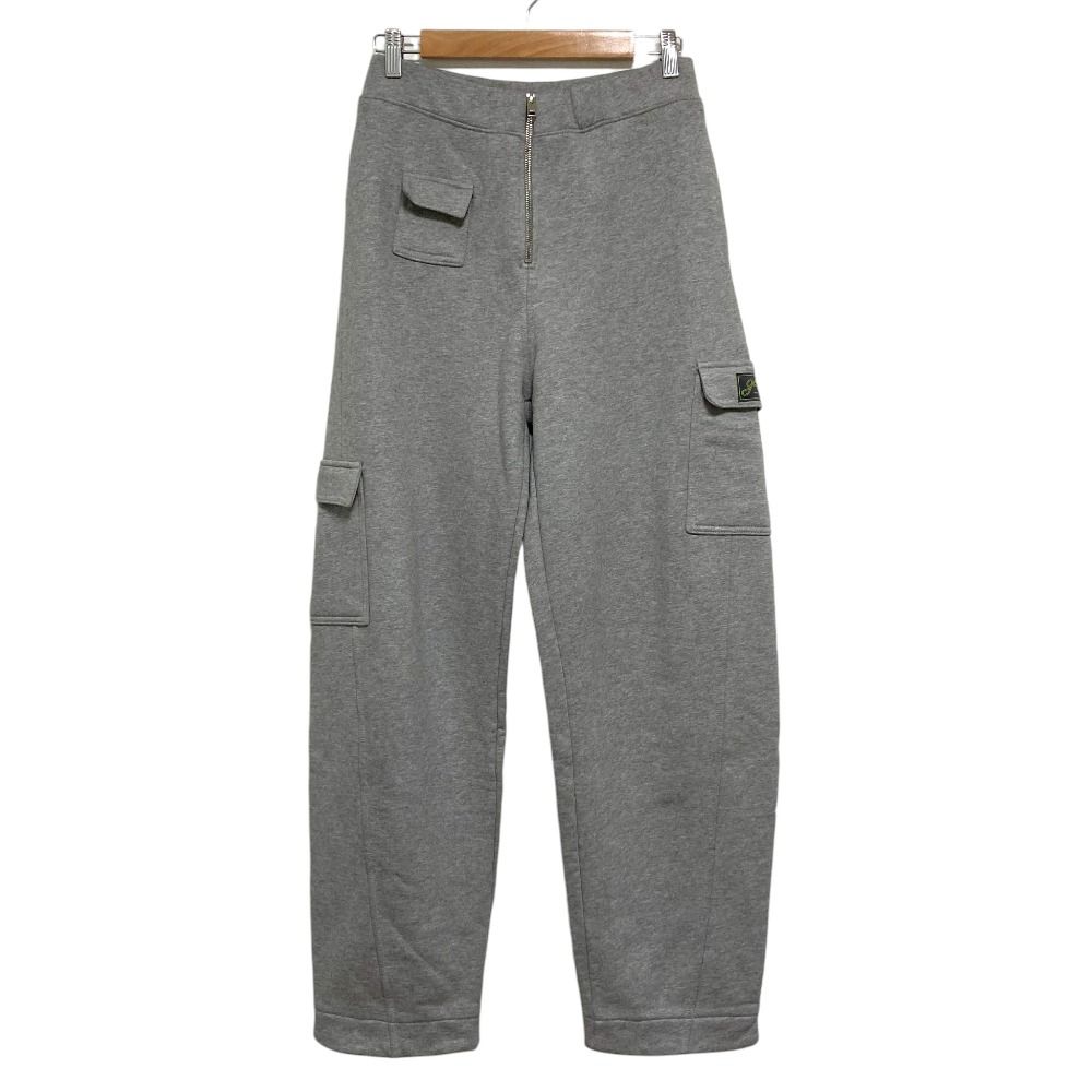 25 SS GANNI ガニー Heavy Terry Curved Pants スウェットパンツ XSサイズ グレー レディース 古着